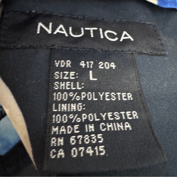 Nautica Men’s Swim Trunks Large Flag Print Black Multicolor - Picture 4 of 5